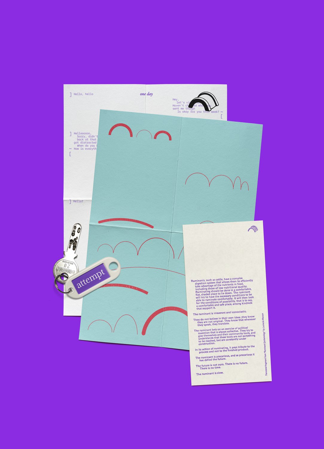 Attempt printed identity materials and cards