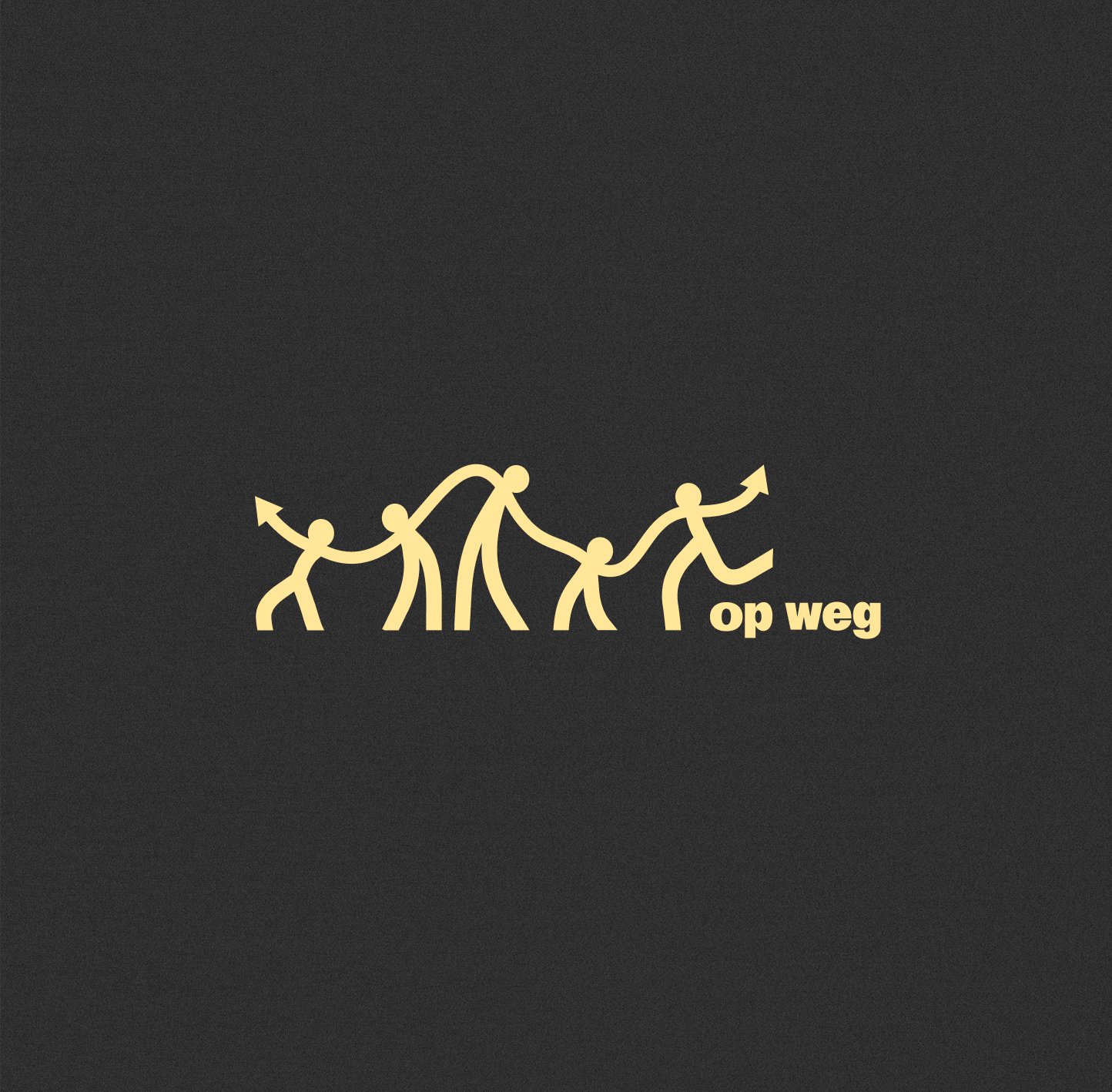 Op Weg logo and symbol system