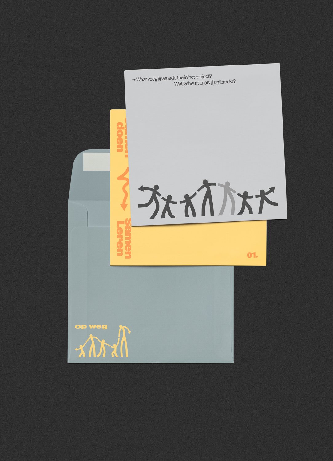 Op Weg stationery and printed materials