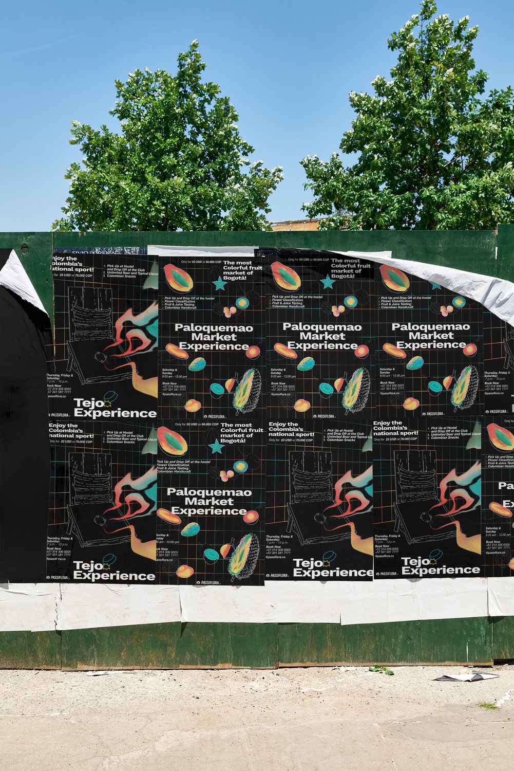 Passiflora urban tour posters in Bogotá