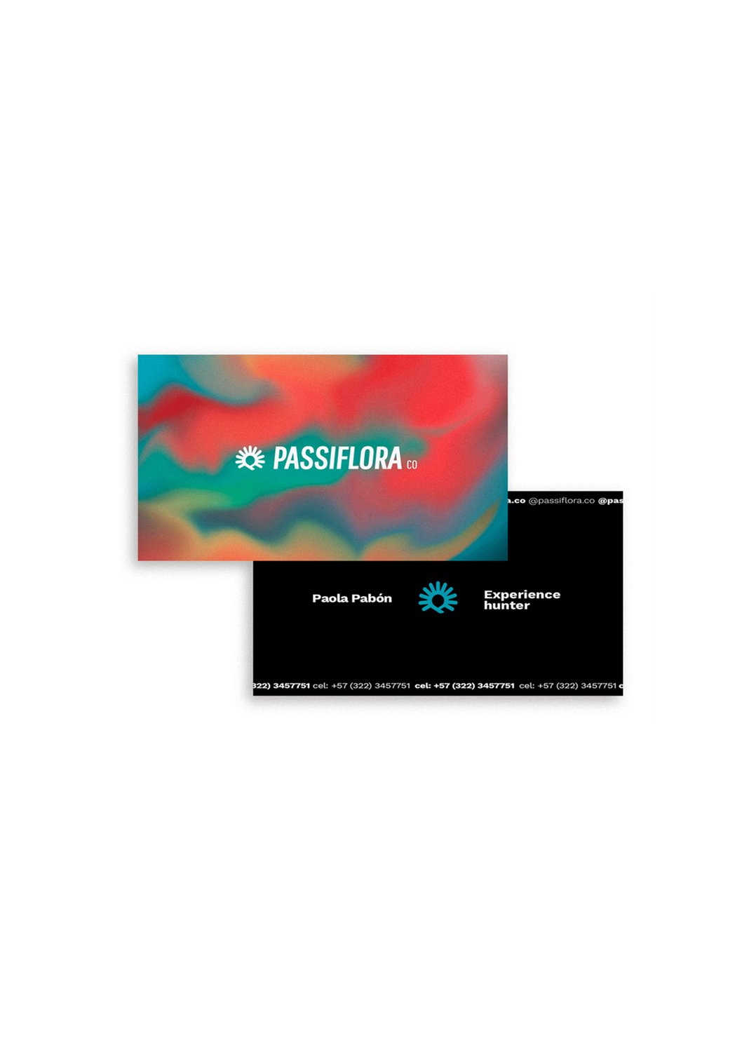 Passiflora tour cards and visual identity materials